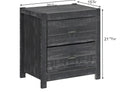 Solid Wood Night Stand, Bedside Table, End Table, Desk With Drawers For Living Room, Bedroom Grey Grey Solid Wood