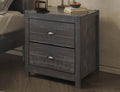 Solid Wood Night Stand, Bedside Table, End Table, Desk With Drawers For Living Room, Bedroom Grey Grey Solid Wood