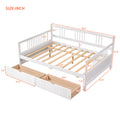Full Size Daybed Wood Bed With Two Drawers,White Old Sku:Lp000058Aak White Solid Wood