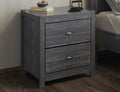 Solid Wood Night Stand, Bedside Table, End Table, Desk With Drawers For Living Room, Bedroom Grey Grey Solid Wood