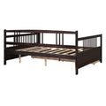 Full Size Daybed Wood Bed With Two Drawers,Espresso Old Sku:Lp000058Aap Espresso Solid Wood