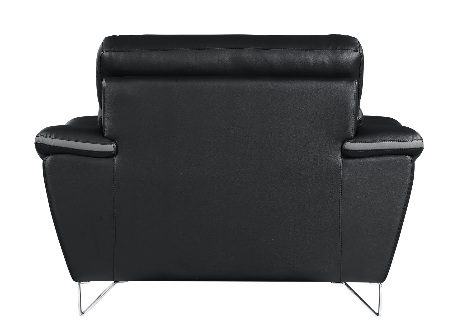 Genuine Leather Chair Black Foam Leather