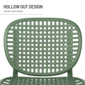 3 Pieces Hollow Design Retro Patio Table Chair Set All Weather Conversation Bistro Set Outdoor Table With Open Shelf And Lounge Chairs With Widened Seat For Balcony Garden Yard Green Green Polypropylene