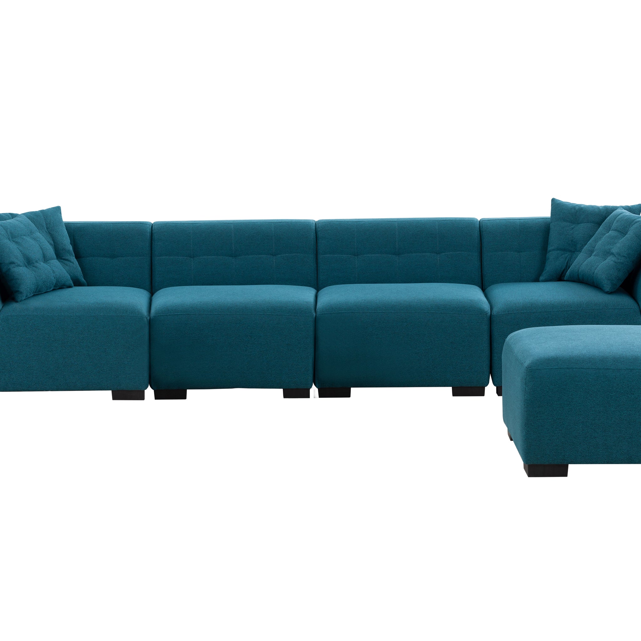 Sectional Sofa With Removable Ottoman Green Green Fabric