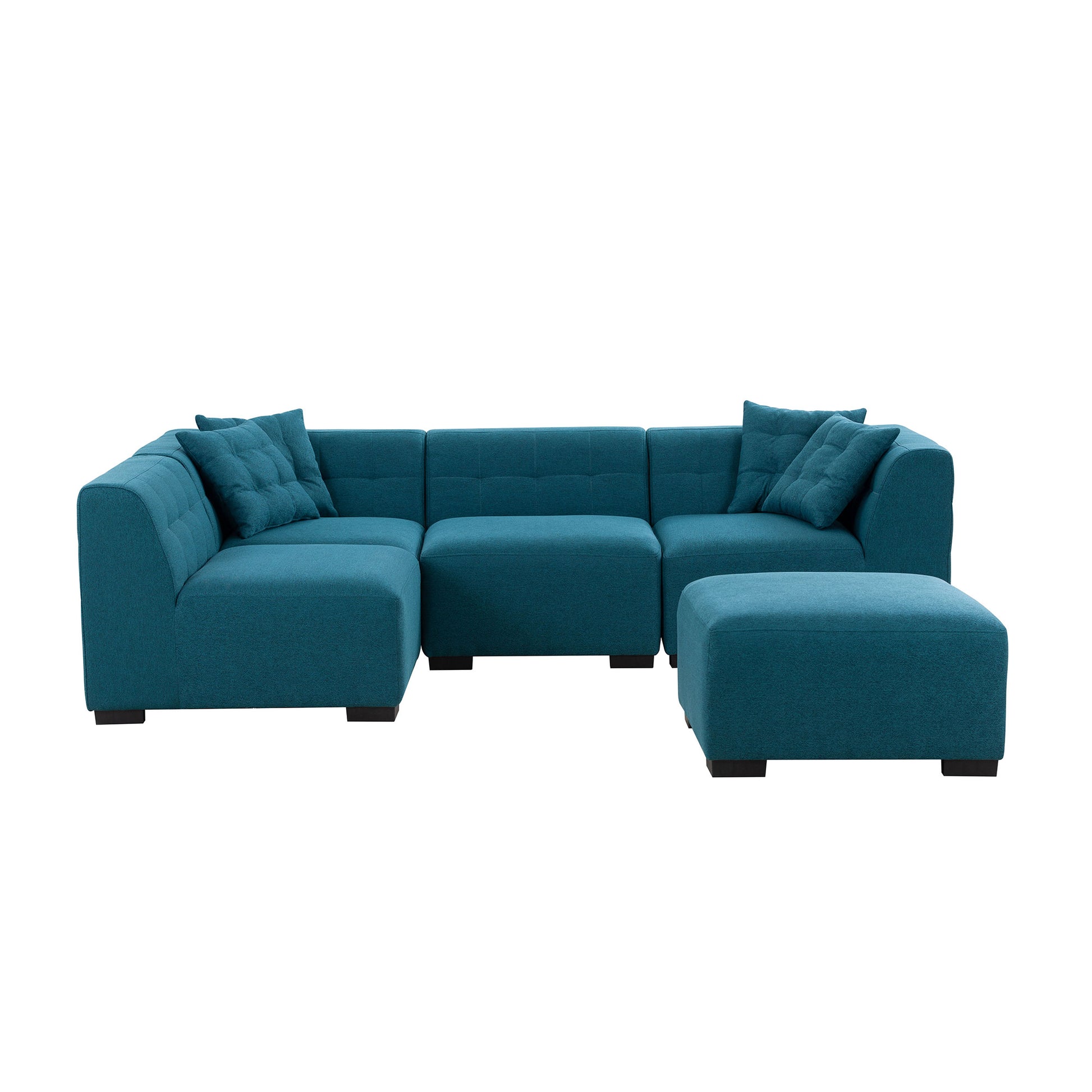 Sectional Sofa With Removable Ottoman Green Green Fabric