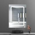 30X20 Inch Led Bathroom Medicine Cabinet Surface Mounted Cabinets With Lighted Mirror Light Open Black Modern Aluminium