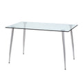 Modern Minimalist Rectangular Glass Dining Table For 4 6 With 0.31