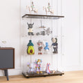 Two Door Glass Display Cabinet 3 Shelves With