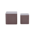 Mdf Nesting Table Set Of 2 Chocolate Brown Dark Brown Mdf