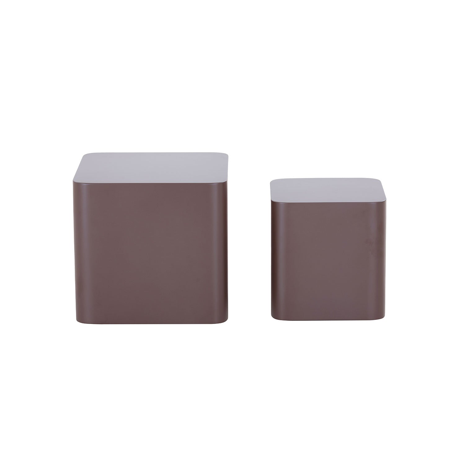 Mdf Nesting Table Set Of 2 Chocolate Brown Dark Brown Mdf