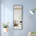 Full Length Mirror Aluminium Alloy Metal Frame Wall Mounted Full Body Mirror ,Bathroom Vanity Mirror, Bedroom Home Porch, Decorative Mirror, Clothing Store Black 48