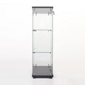 Two Door Glass Display Cabinet 3 Shelves With