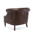 Ophelia Button Tufted Accent Chair Brown Foam Fabric