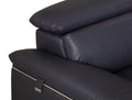 Top Grain Italian Leather Chair Navy Foam Leather