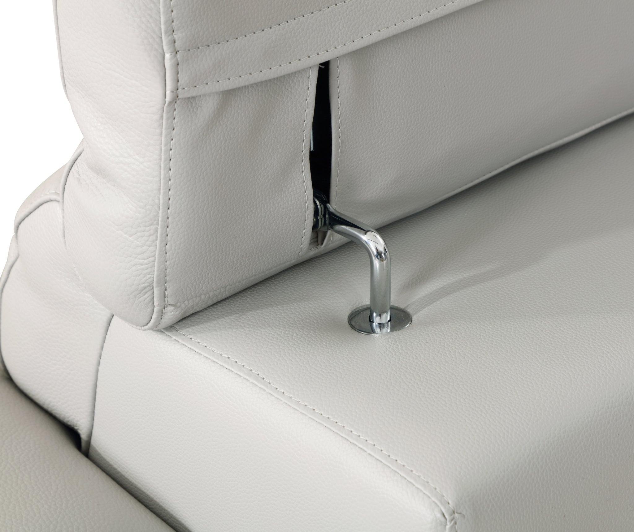 Top Grain Italian Leather Chair light gray-foam-leather