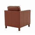 Elizabeth Top Grain Leather Arm Chair Caramel Foam Leather