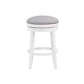 Lily White Swivel Counter Stool White Foam Solid Wood