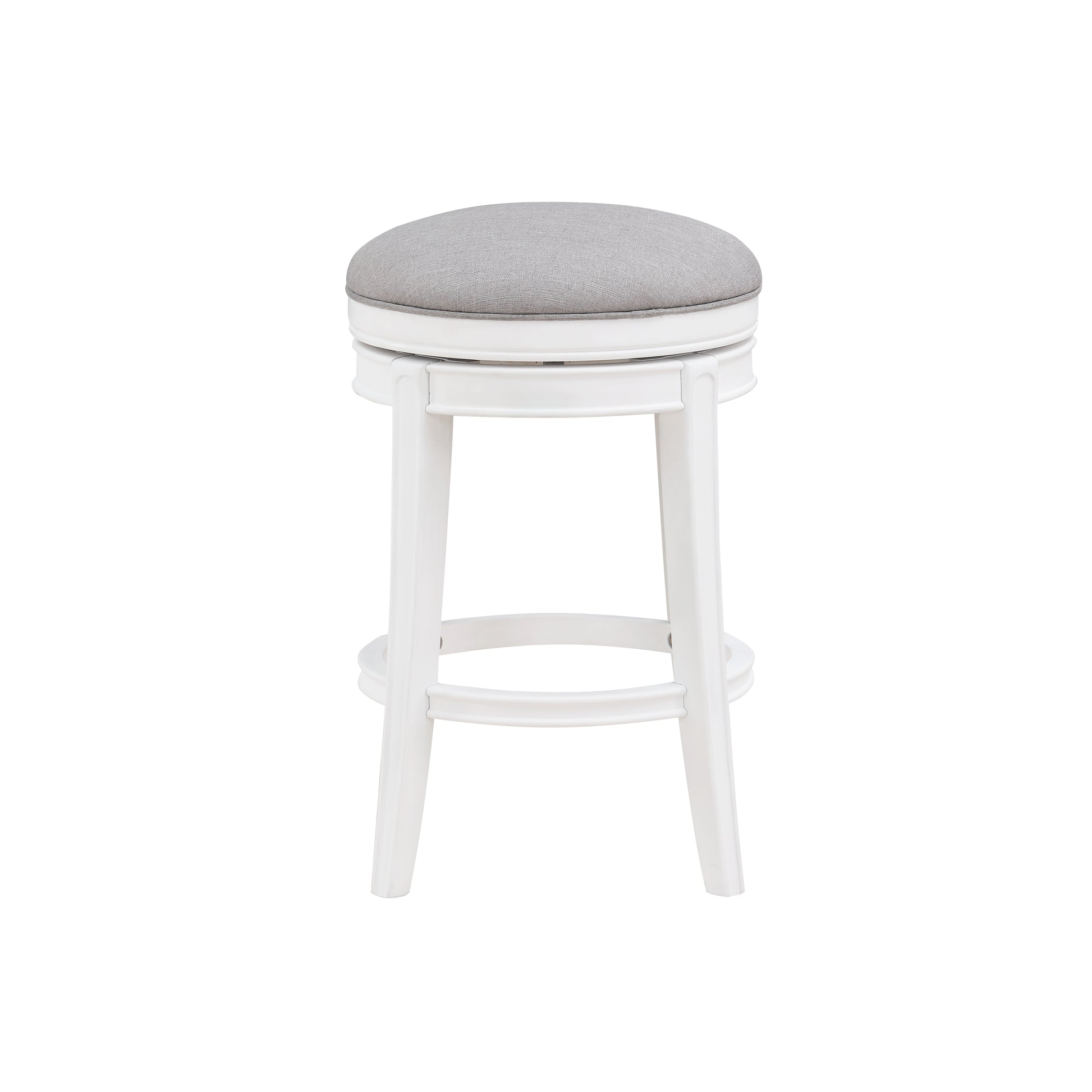 Lily White Swivel Counter Stool White Foam Solid Wood