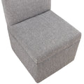 Della Modern Upholstered Castered Chair In Ashen Grey Grey Foam Fabric