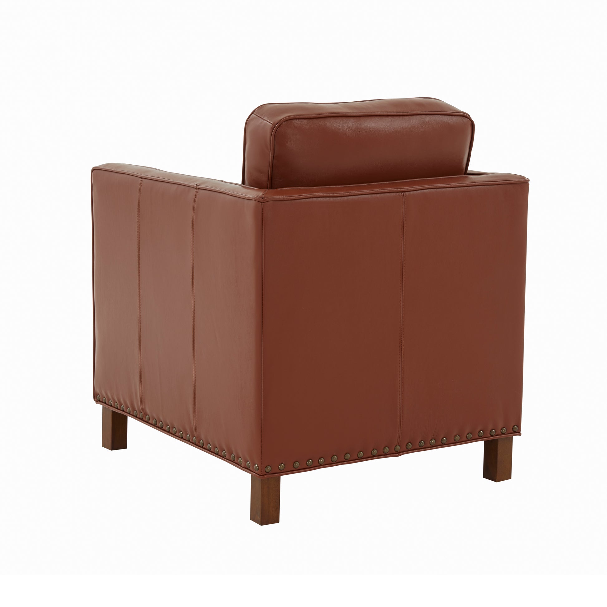 Elizabeth Top Grain Leather Arm Chair Caramel Foam Leather