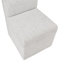 Della Modern Upholstered Castered Chair In Sea Oat Beige Foam Fabric