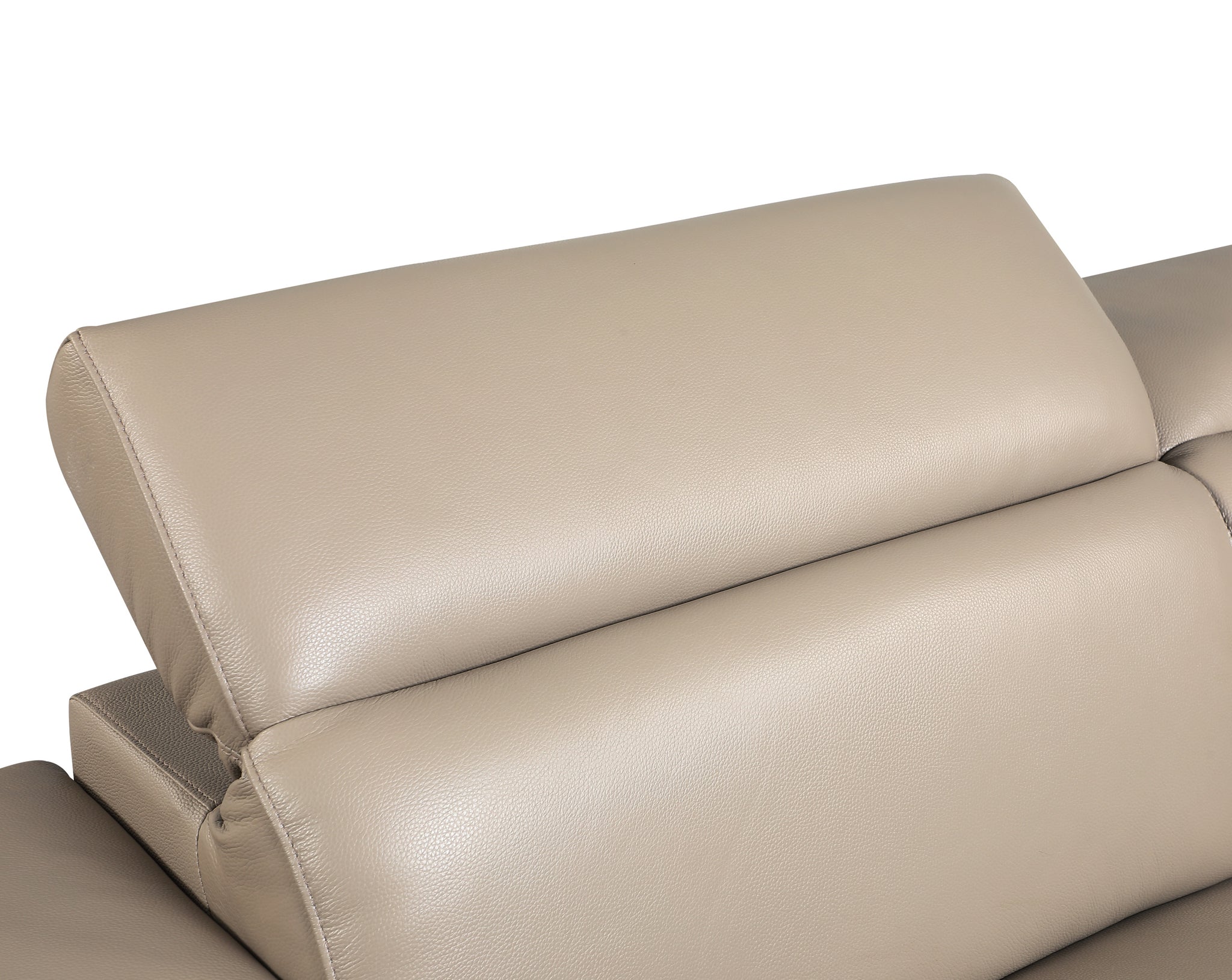 Top Grain Italian Leather Sofa beige-foam-leather