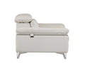 Top Grain Italian Leather Chair White Foam Leather