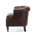 Ophelia Button Tufted Accent Chair Brown Foam Fabric