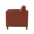 Elizabeth Top Grain Leather Arm Chair Caramel Foam Leather