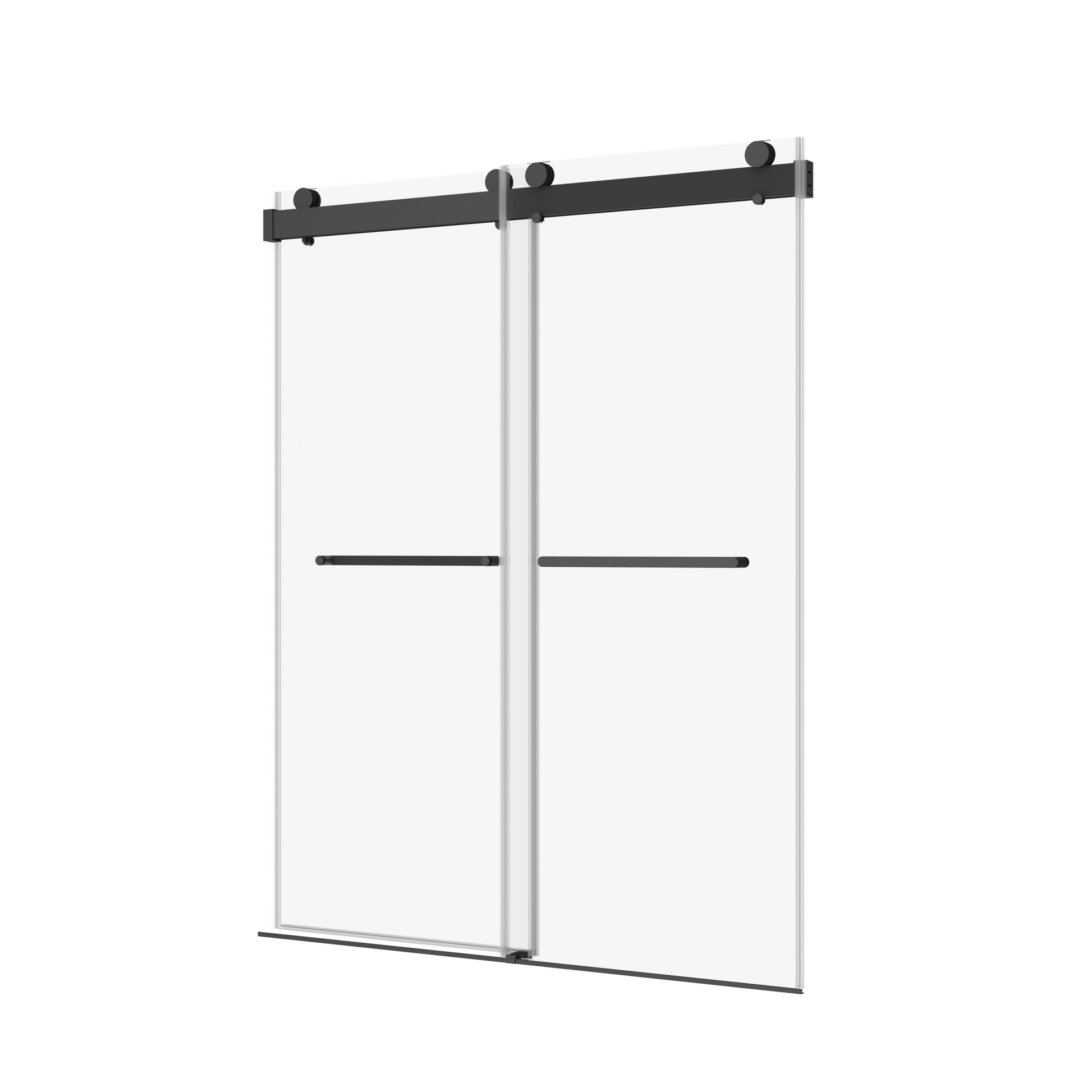 Shower Door Bottom Seal Durable and Flexible Seal matte black-stainless steel