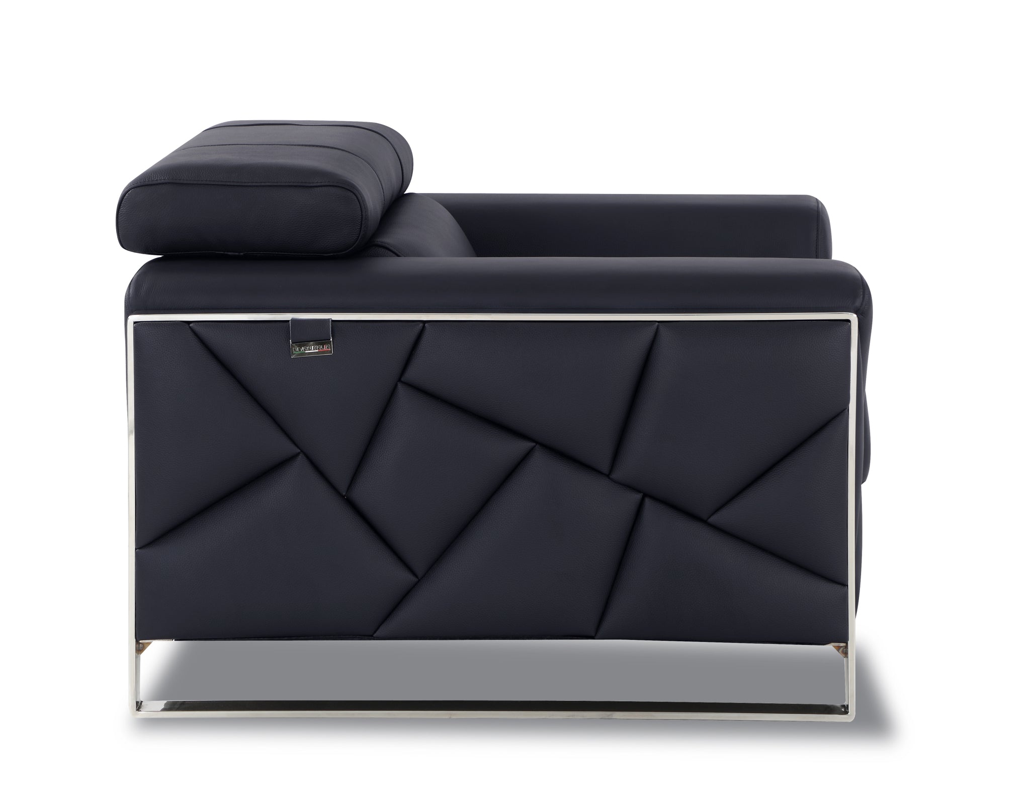 Top Grain Italian Leather Chair black-foam-leather