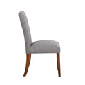 Sophia Ashen Grey Dining Chair In Performance Fabric With Nail Heads Set Of 2 Espresso Foam Fabric