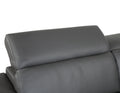 Top Grain Italian Leather Chair Dark Gray Foam Leather
