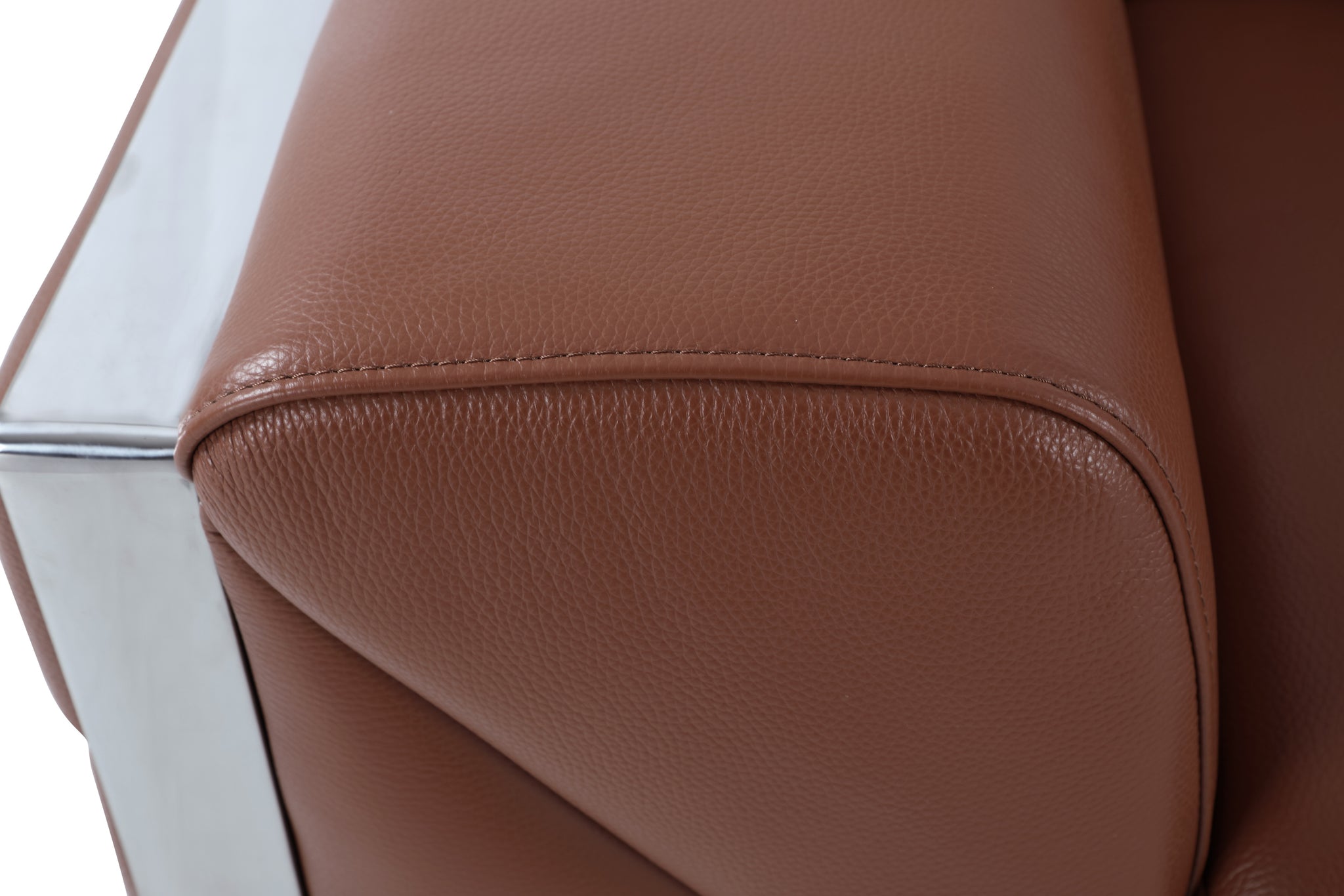 Top Grain Italian Leather Chair camel-foam-leather
