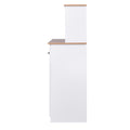 Wooden Kitchen Cabinet White Pantry Storage Microwave Cabinet With Storage Drawer White Mdf