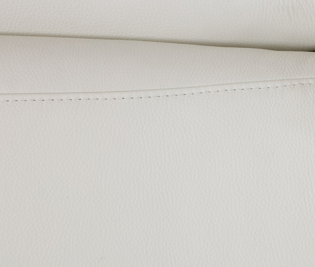 Top Grain Italian Leather Loveseat White Foam Leather