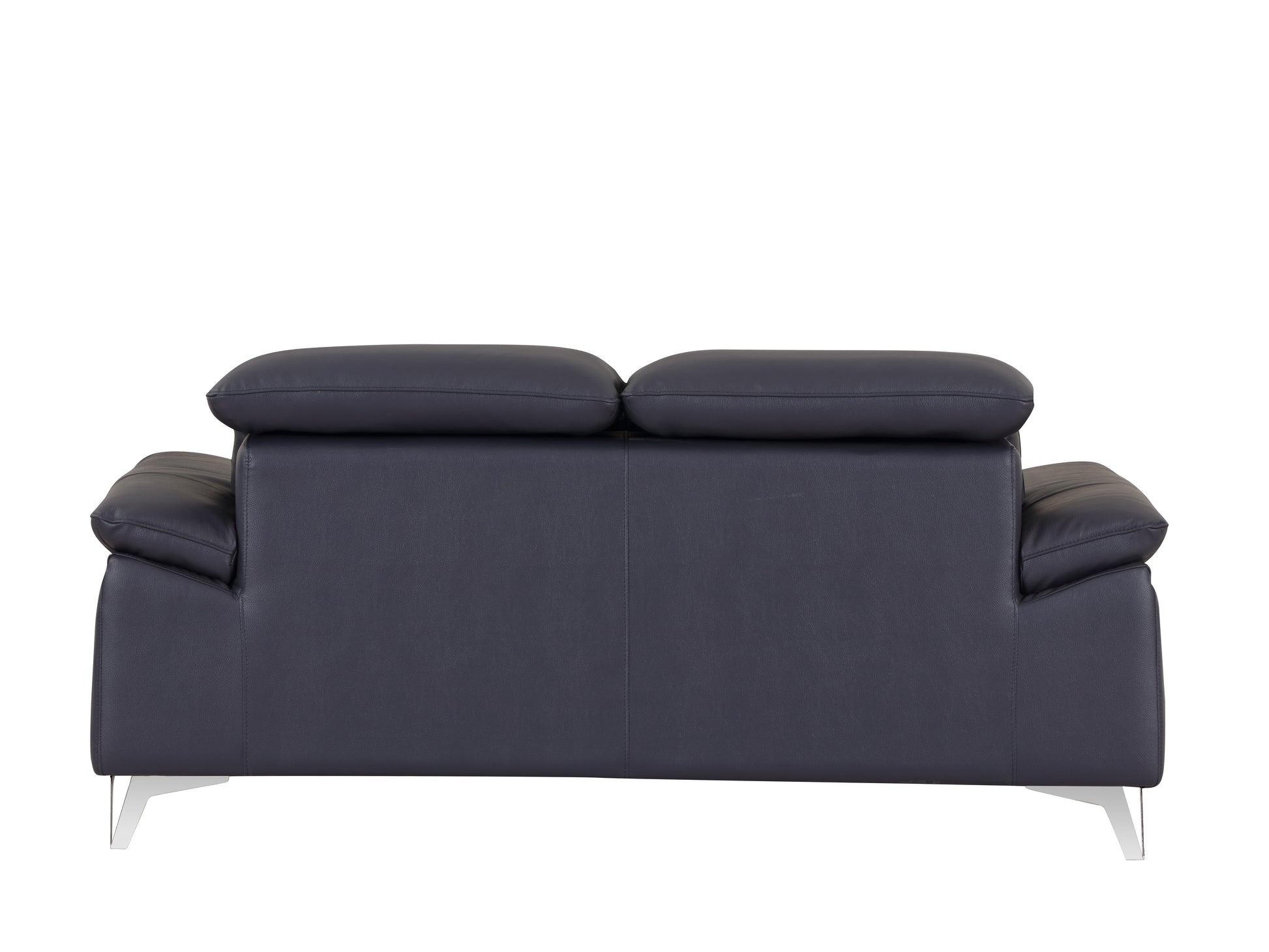 Top Grain Italian Leather Loveseat Navy Foam Leather