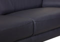 Top Grain Italian Leather Chair Navy Foam Leather