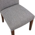 Sophia Ashen Grey Dining Chair In Performance Fabric With Nail Heads Set Of 2 Espresso Foam Fabric