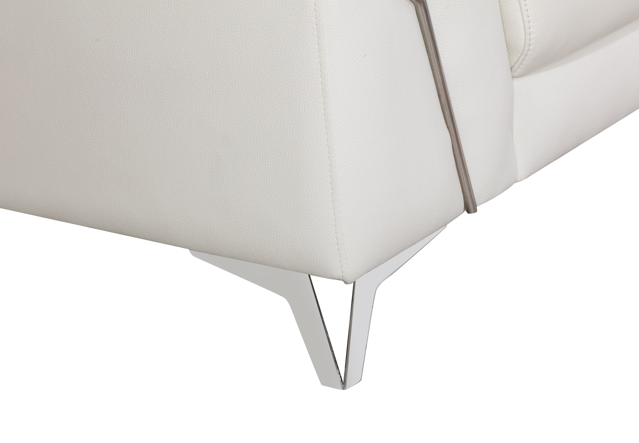 Top Grain Italian Leather Chair white-foam-leather