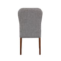 Sophia Ashen Grey Dining Chair In Performance Fabric With Nail Heads Set Of 2 Espresso Foam Fabric