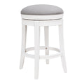 Lily White Swivel Counter Stool White Foam Solid Wood