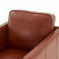 Elizabeth Top Grain Leather Arm Chair Caramel Foam Leather