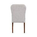 Sophia Sea Oat Dining Chair In Performance Fabric With Nail Heads Set Of 2 Espresso Foam Fabric