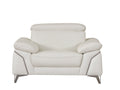 Top Grain Italian Leather Chair White Foam Leather