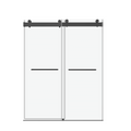 Shower Door Bottom Seal Durable and Flexible Seal matte black-stainless steel