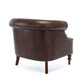 Ophelia Button Tufted Accent Chair Brown Foam Fabric