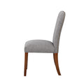 Sophia Ashen Grey Dining Chair In Performance Fabric With Nail Heads Set Of 2 Espresso Foam Fabric