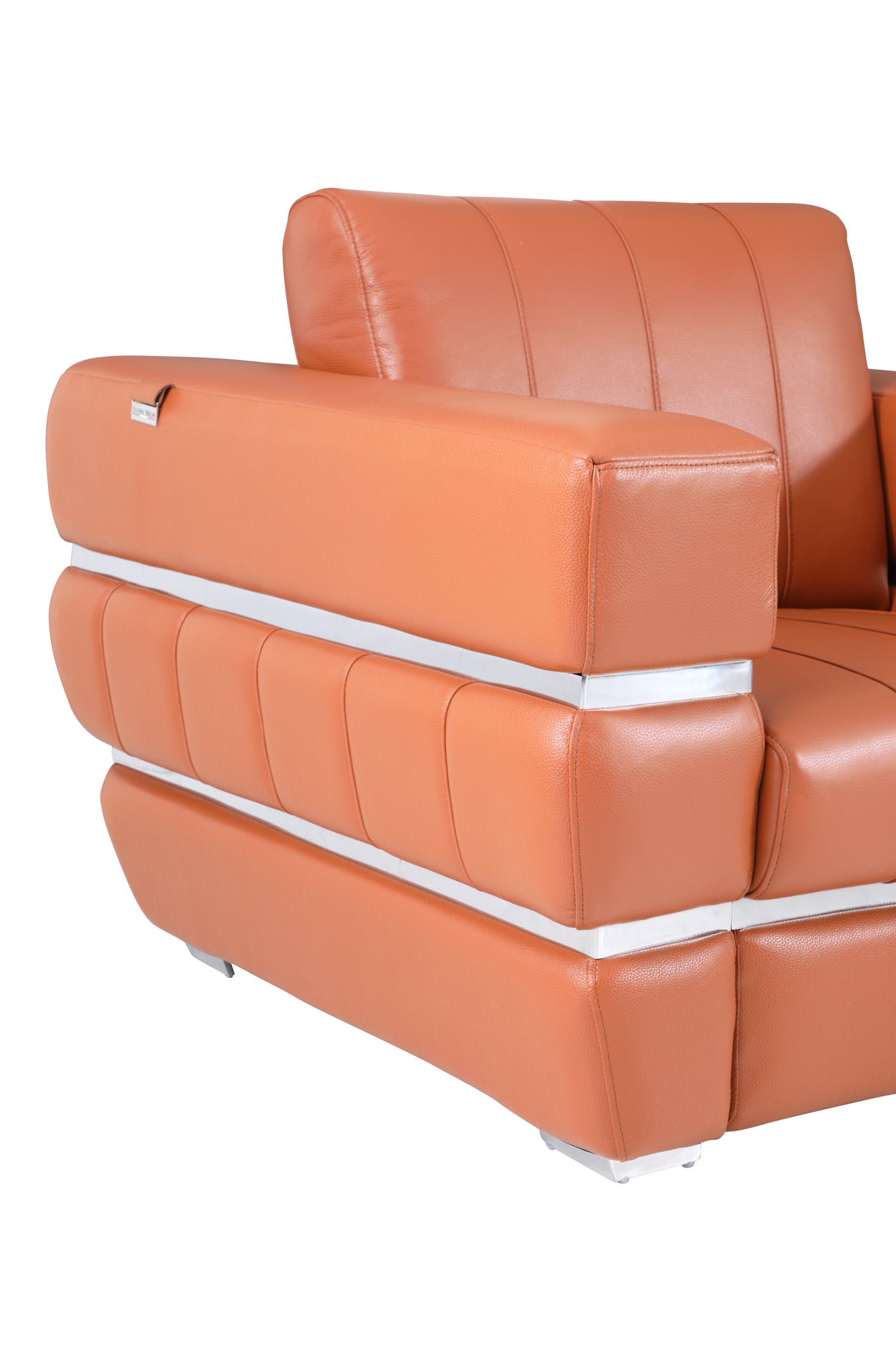 Top Grain Italian Leather Chair camel-foam-leather