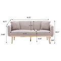 Coolmore Velvet Sofaaccent Sofa .Seat Sofa With Metal Feet Grey Teddy Polyester